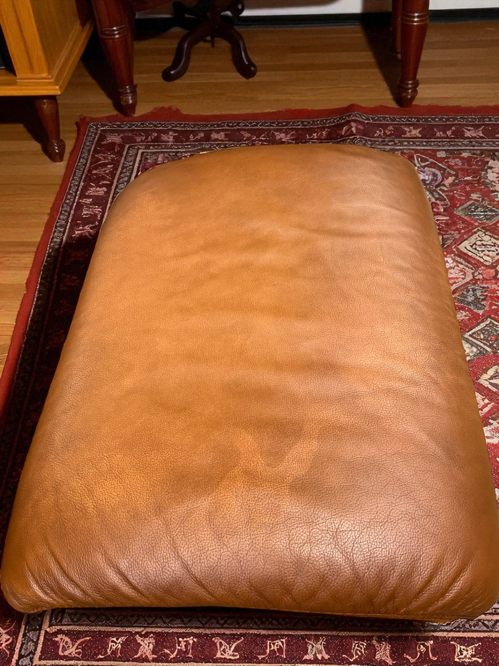 Ekornes Stressless Recliner & Footstool | Brown Leather | Adjustable Headrest