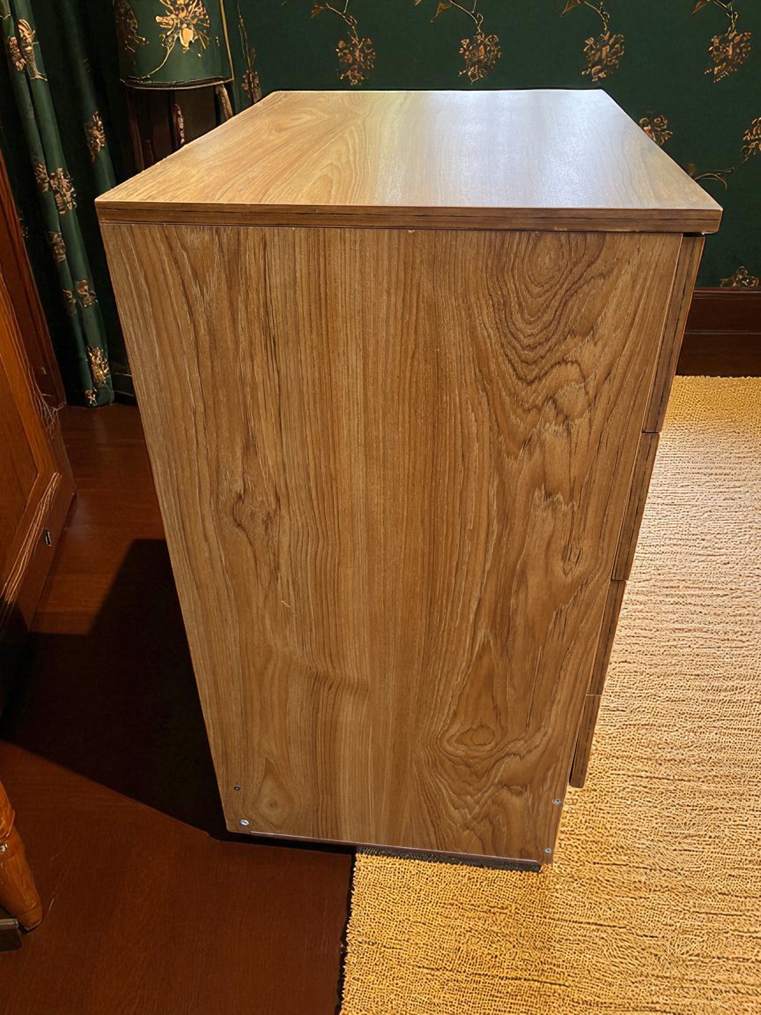 Mid-Century Danish Style Chest of Drawers | 4 Drawer Veneer Cabinet
