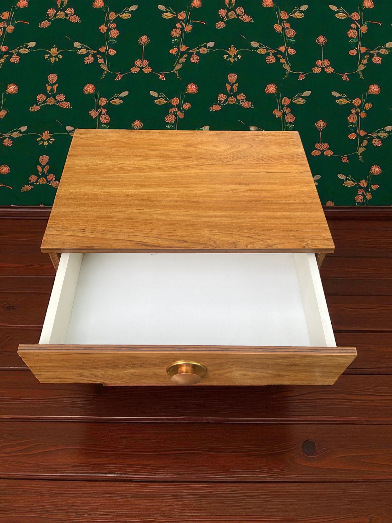 Mid-Century Danish Style Chest of Drawers | 4 Drawer Veneer Cabinet