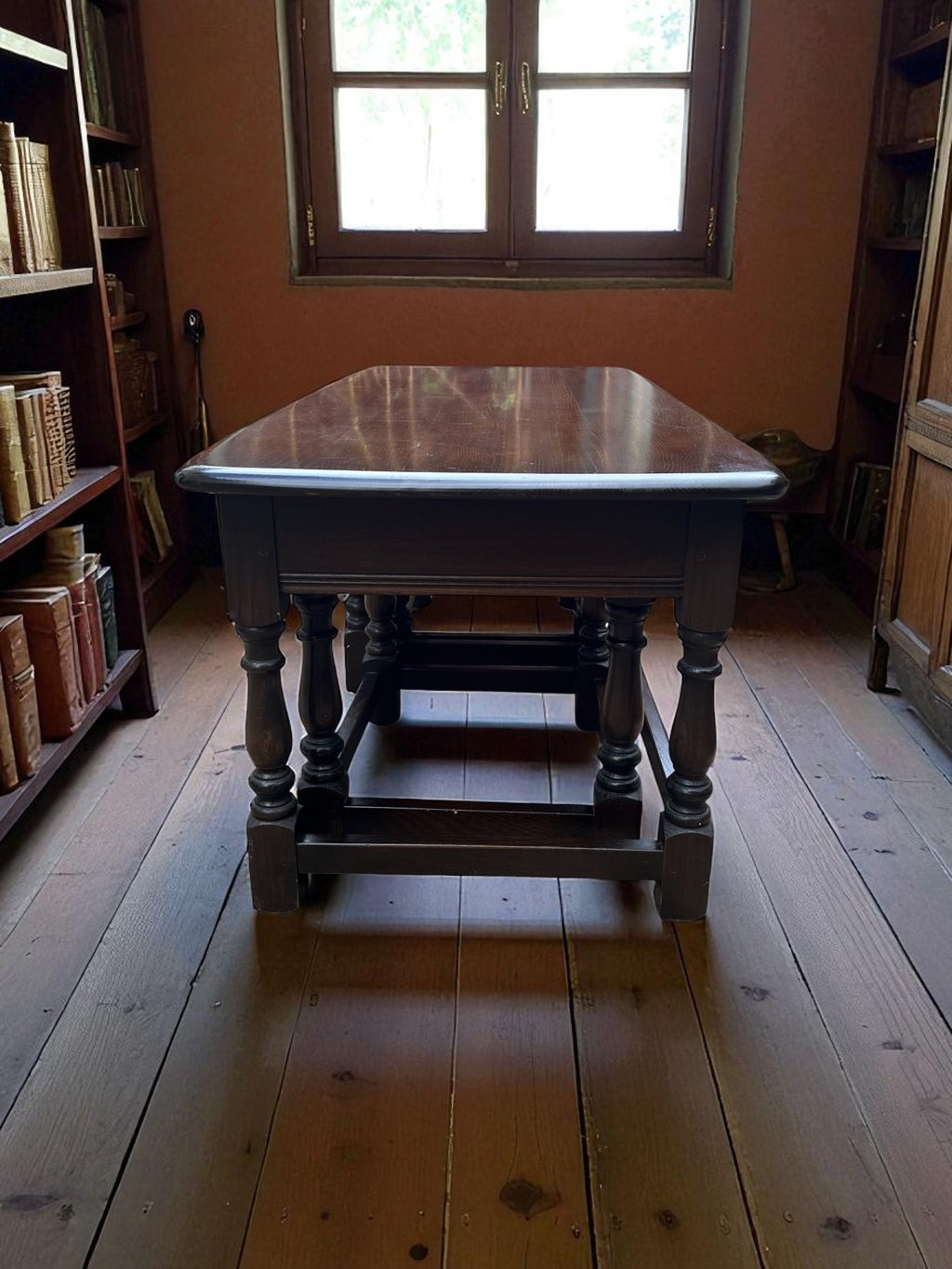 Ercol Vintage Nest of Tables | Set of Three with Turned Legs