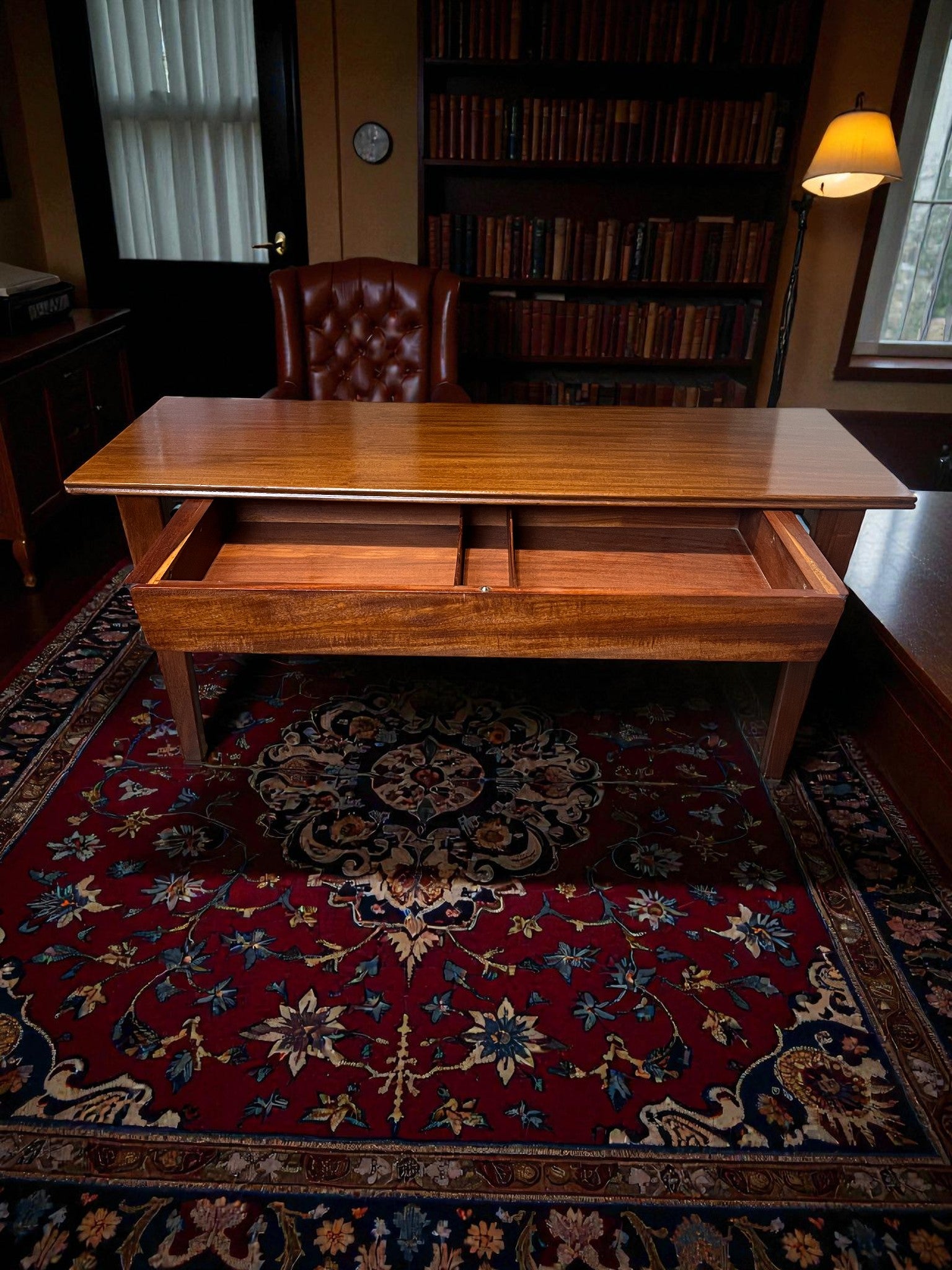 Mid-Century Coffee Table with Hidden Drawer | Rare Design