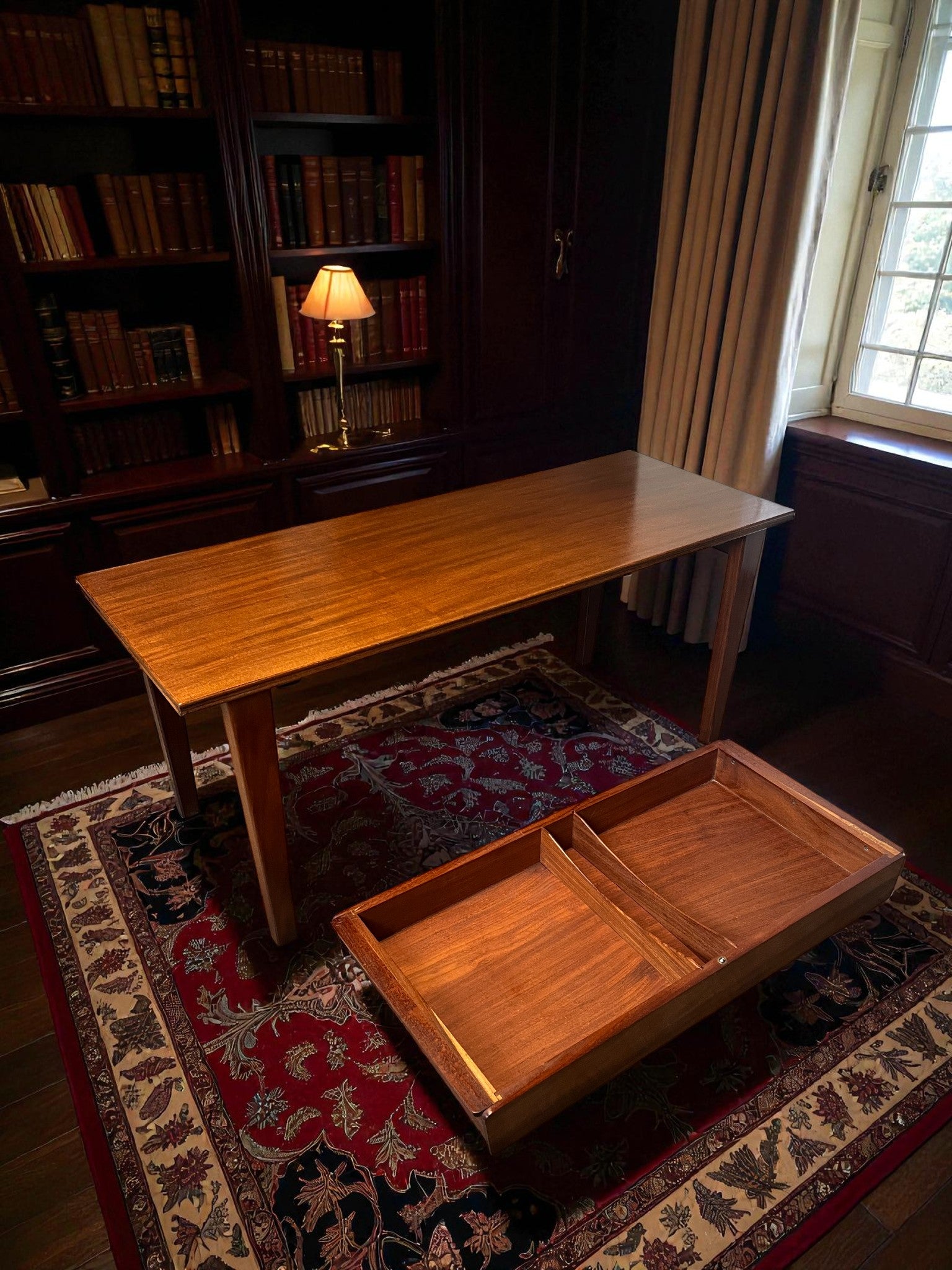 Mid-Century Coffee Table with Hidden Drawer | Rare Design