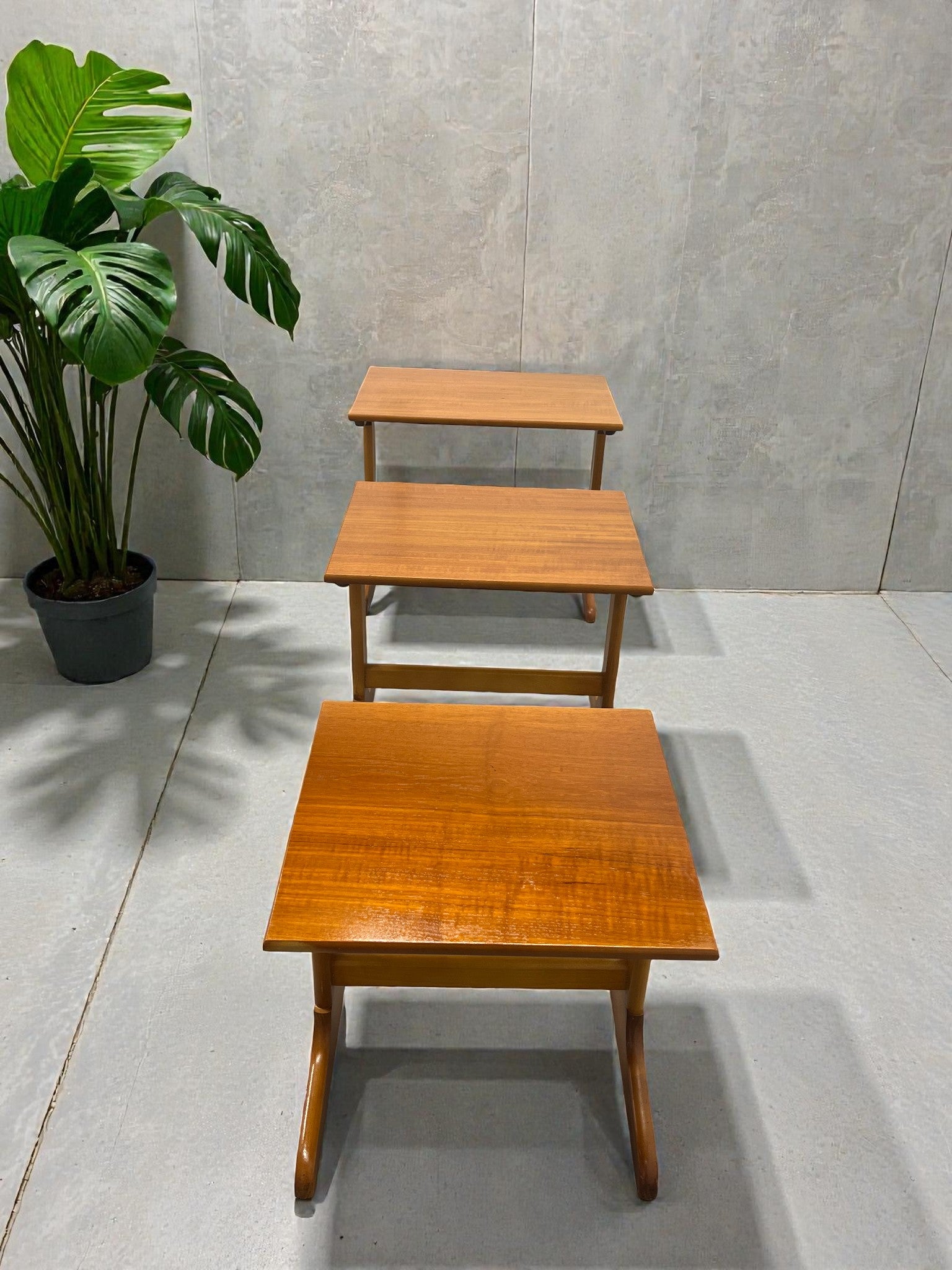 Jentique Nest of Tables | Mid-Century Teak Set of Three