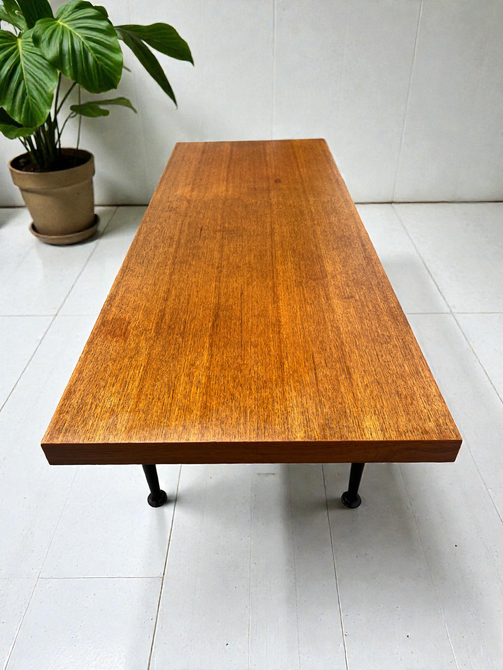 Meredew 1960s Coffee Table with Black Baton Legs | Mid-Century