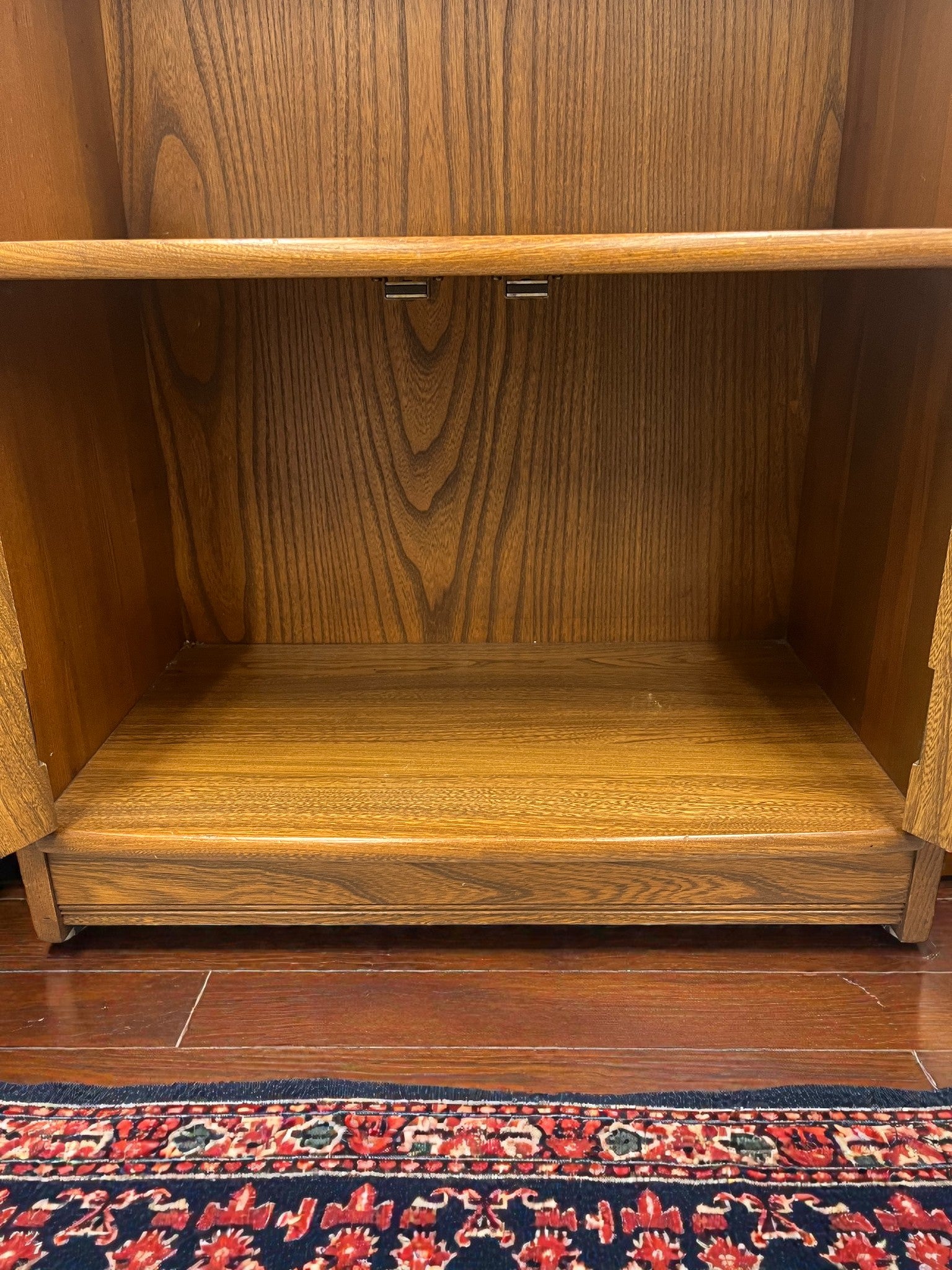 Ercol Golden Dawn Waterfall Bookcase with Cupboard | Mid-Century Elm