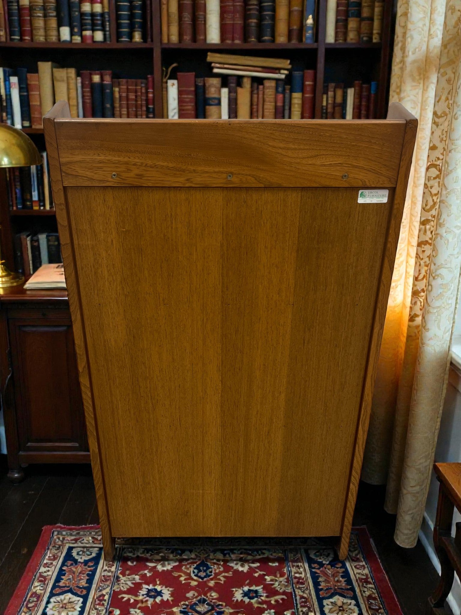 Ercol Golden Dawn Waterfall Bookcase with Cupboard | Mid-Century Elm