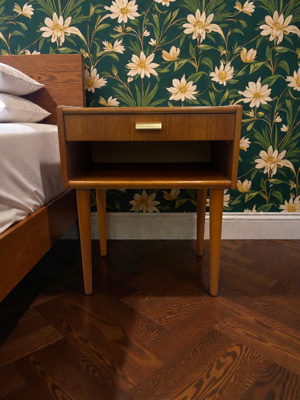 1960s Scandinavian Style Bedside Table | Mid-Century Nightstand
