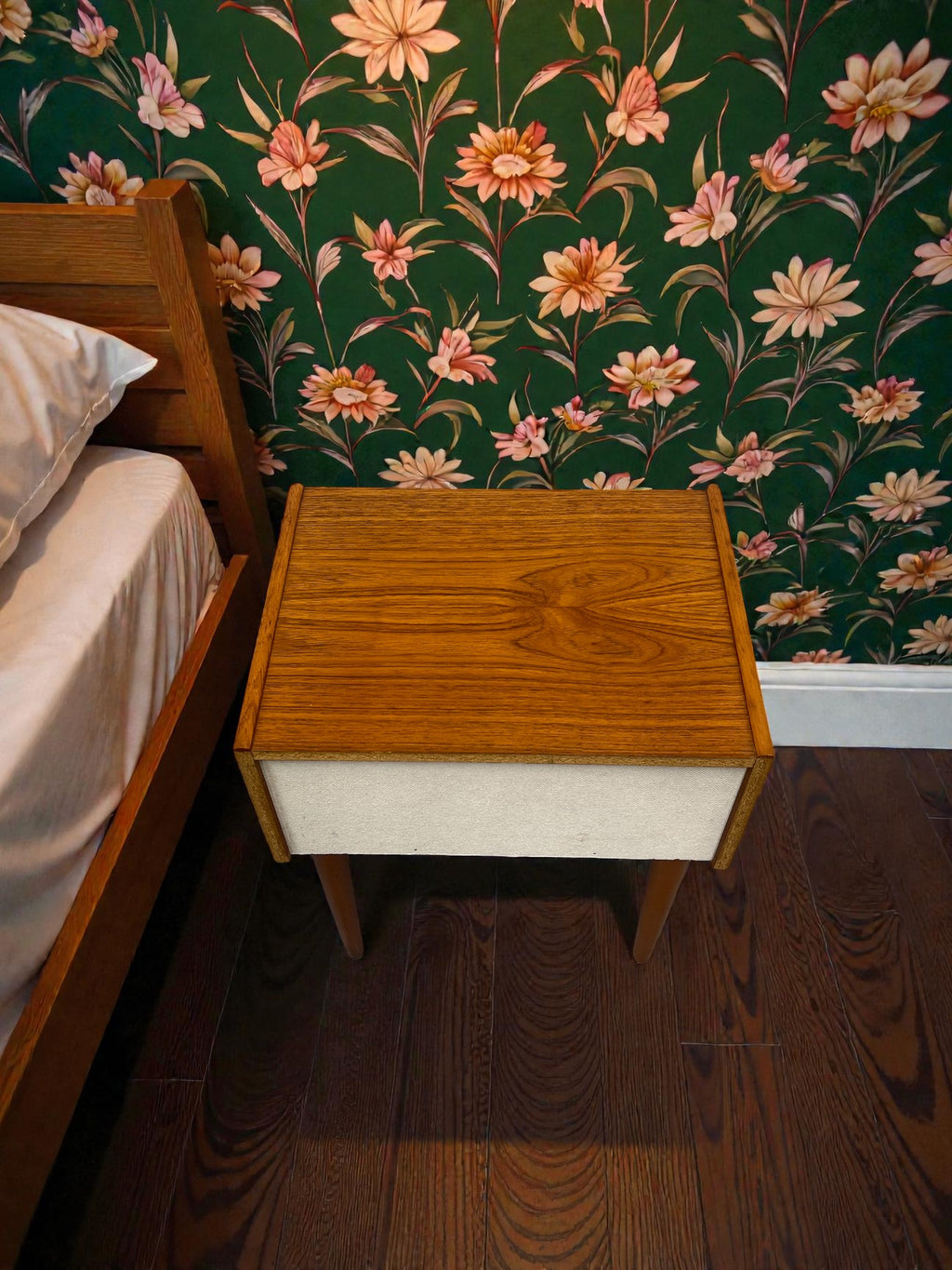 1960s Scandinavian Style Bedside Table | Mid-Century Nightstand