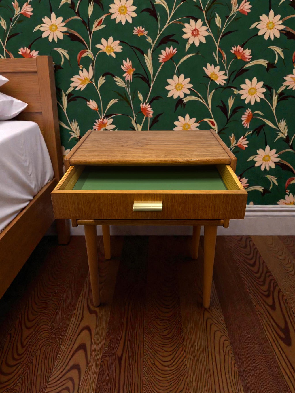 1960s Scandinavian Style Bedside Table | Mid-Century Nightstand