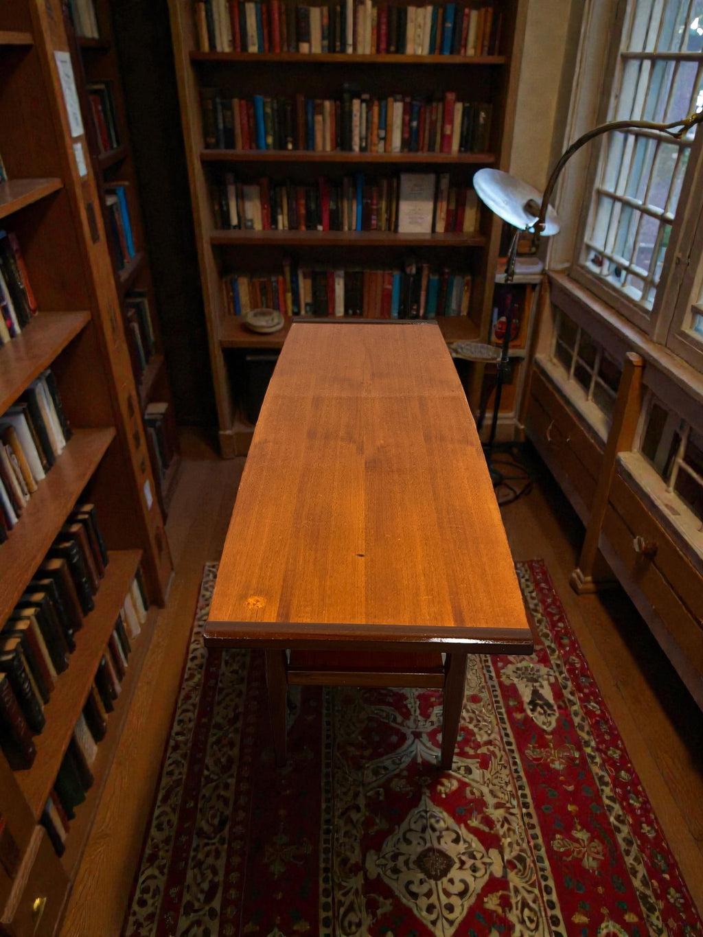 Myer Mid-Century Teak Coffee Table with Shelf | 1960s