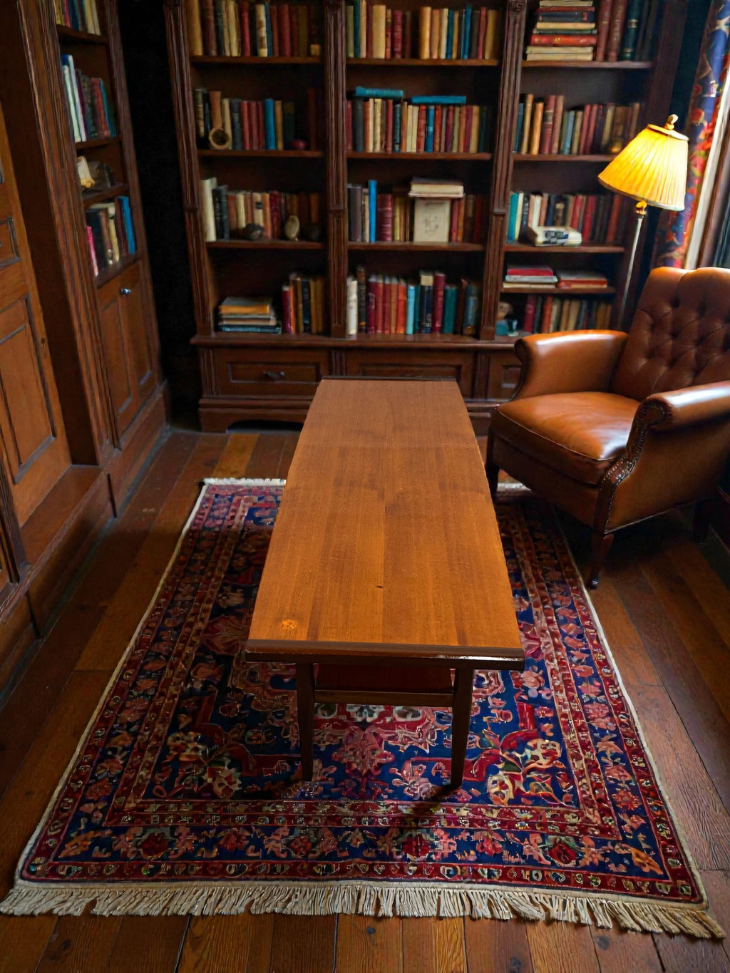 Myer Mid-Century Teak Coffee Table with Shelf | 1960s