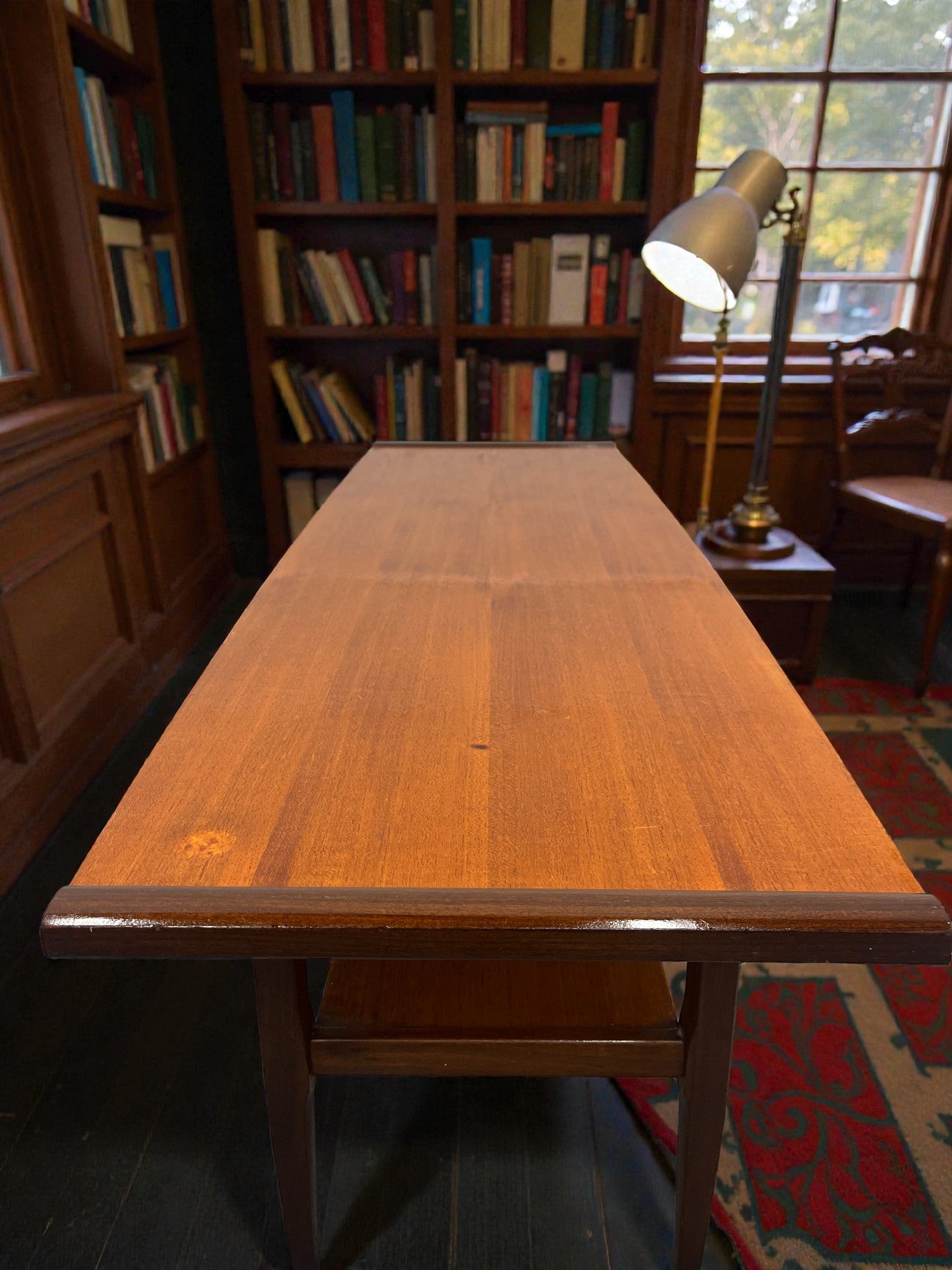 Myer Mid-Century Teak Coffee Table with Shelf | 1960s
