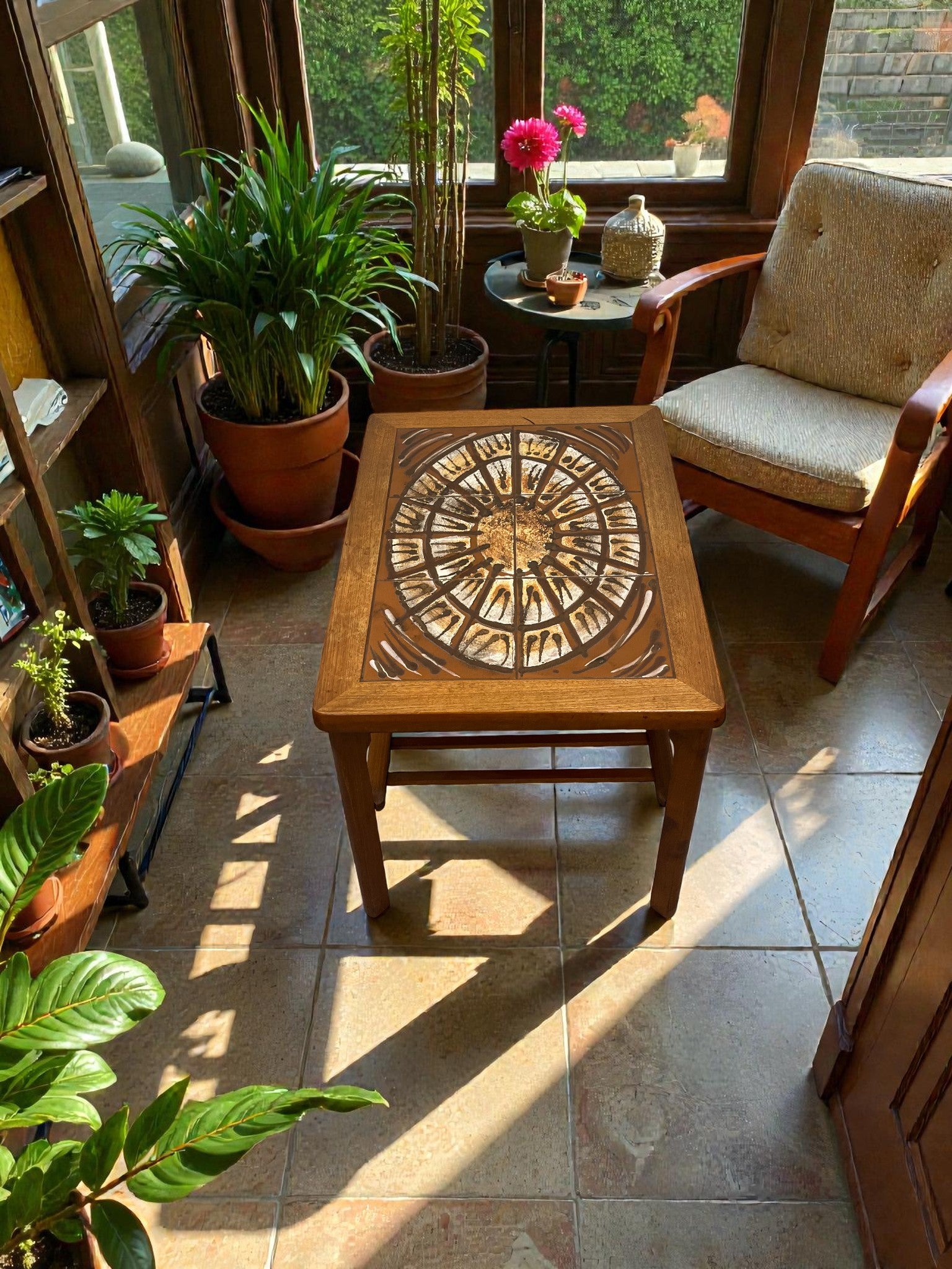 Danish Tile Top Coffee Table by Mobelfabrikken | Mid-Century