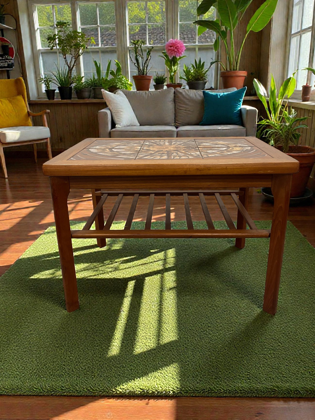 Danish Tile Top Coffee Table by Mobelfabrikken | Mid-Century