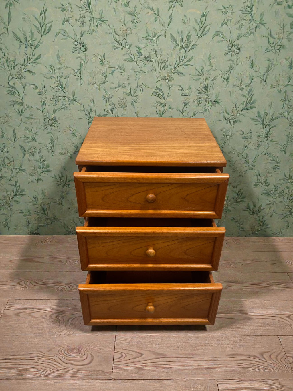 G-Plan Albany Bedside Table | Mid-Century Three Drawer Cabinet