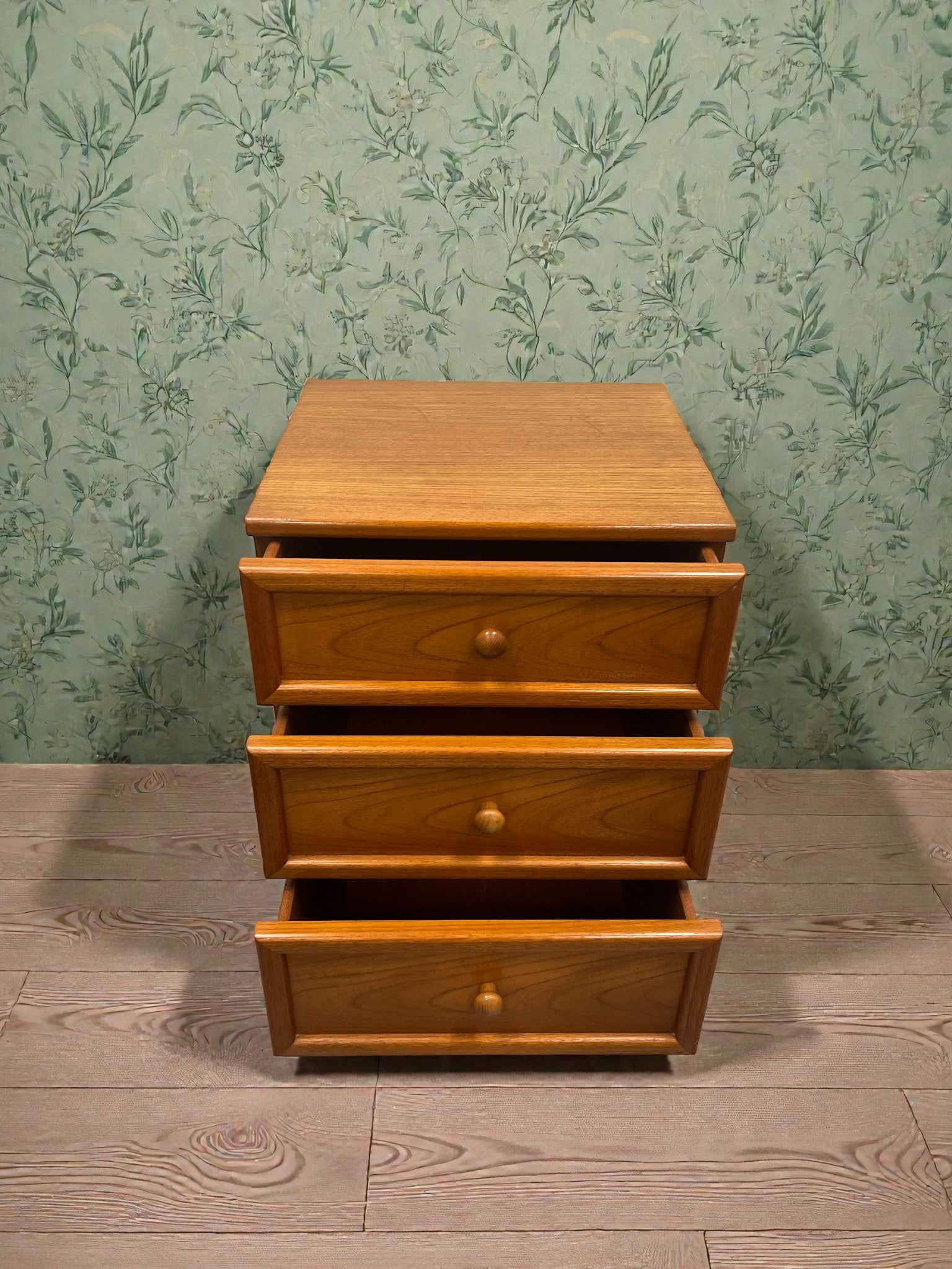 G-Plan Albany Bedside Table | Mid-Century Three Drawer Cabinet