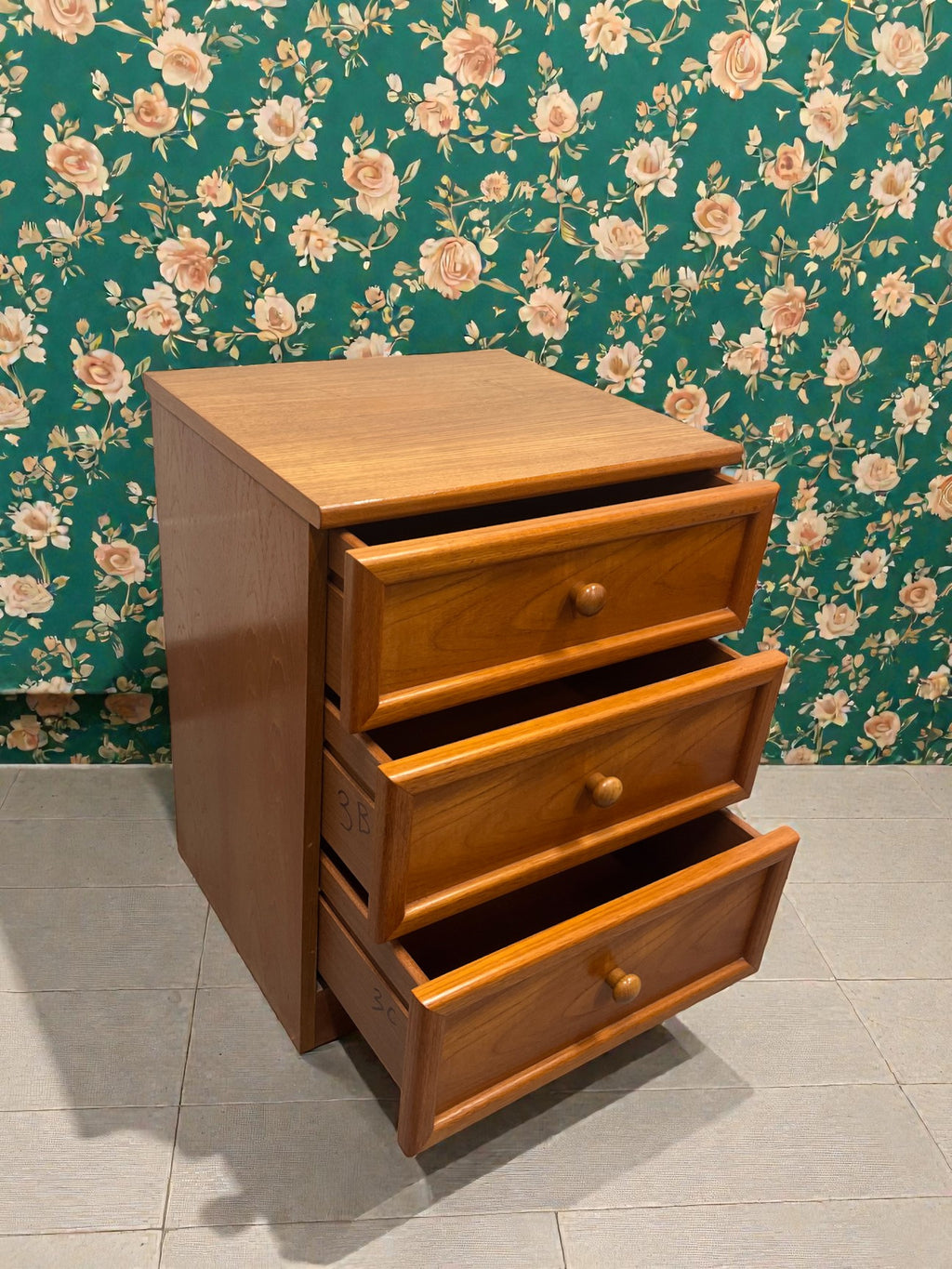 G-Plan Albany Bedside Table | Mid-Century Three Drawer Cabinet