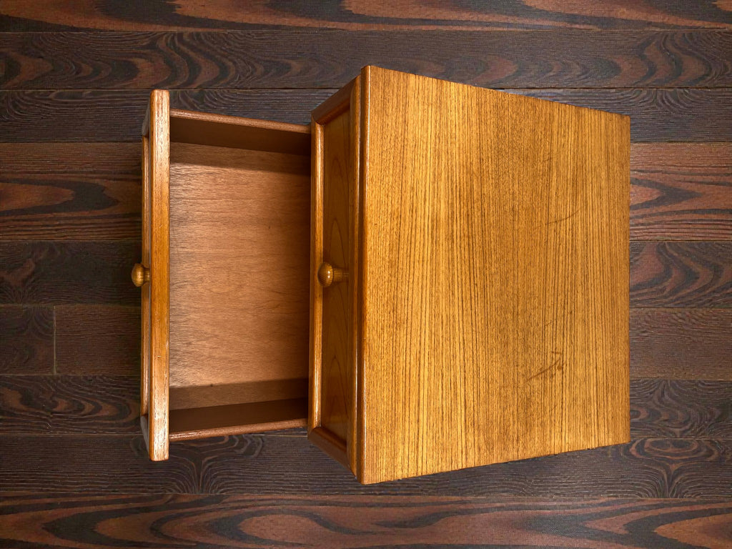 G-Plan Albany Bedside Table | Mid-Century Three Drawer Cabinet