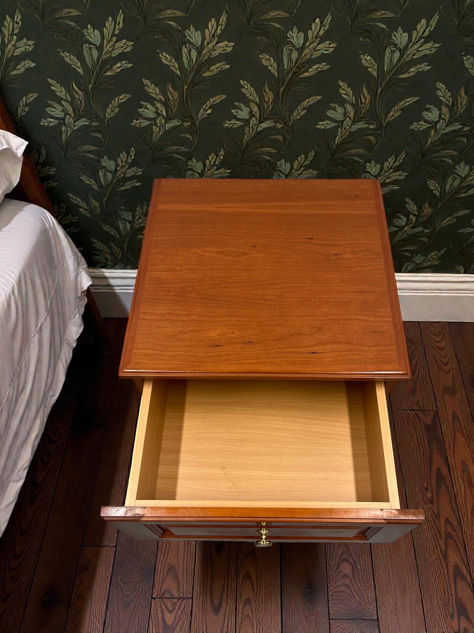 Classic Two Drawer Bedside Table | Solid Vintage Nightstand