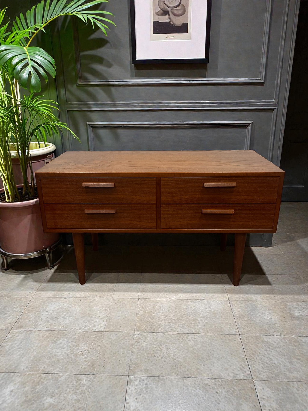 Rare FM Møbler Danish 2 Drawer Unit | 1960s Mid-Century Cabinet