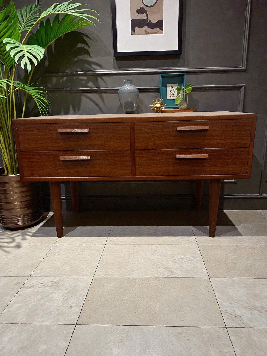 Rare FM Møbler Danish 2 Drawer Unit | 1960s Mid-Century Cabinet