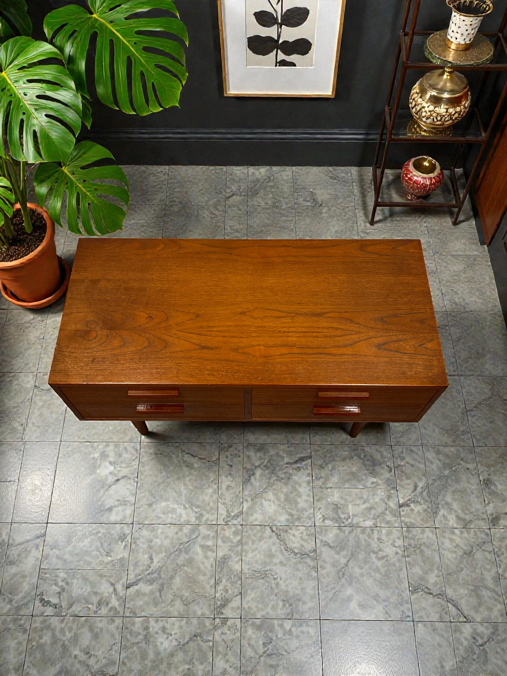 Rare FM Møbler Danish 2 Drawer Unit | 1960s Mid-Century Cabinet