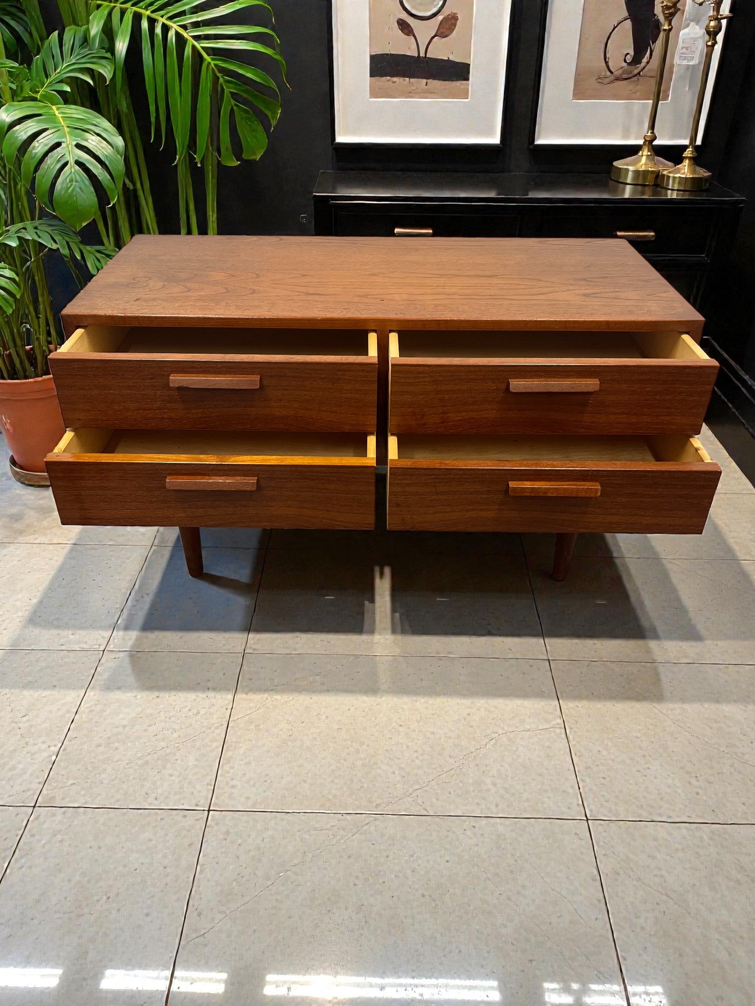 Rare FM Møbler Danish 2 Drawer Unit | 1960s Mid-Century Cabinet
