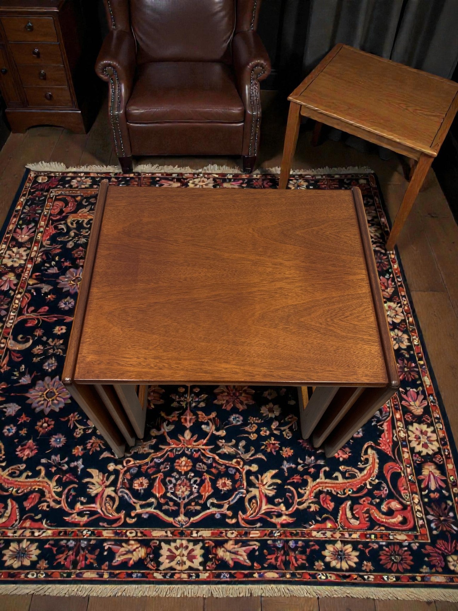G-Plan Nesting Tables | Mid-Century Dark Wood Side Tables (Set of 3)