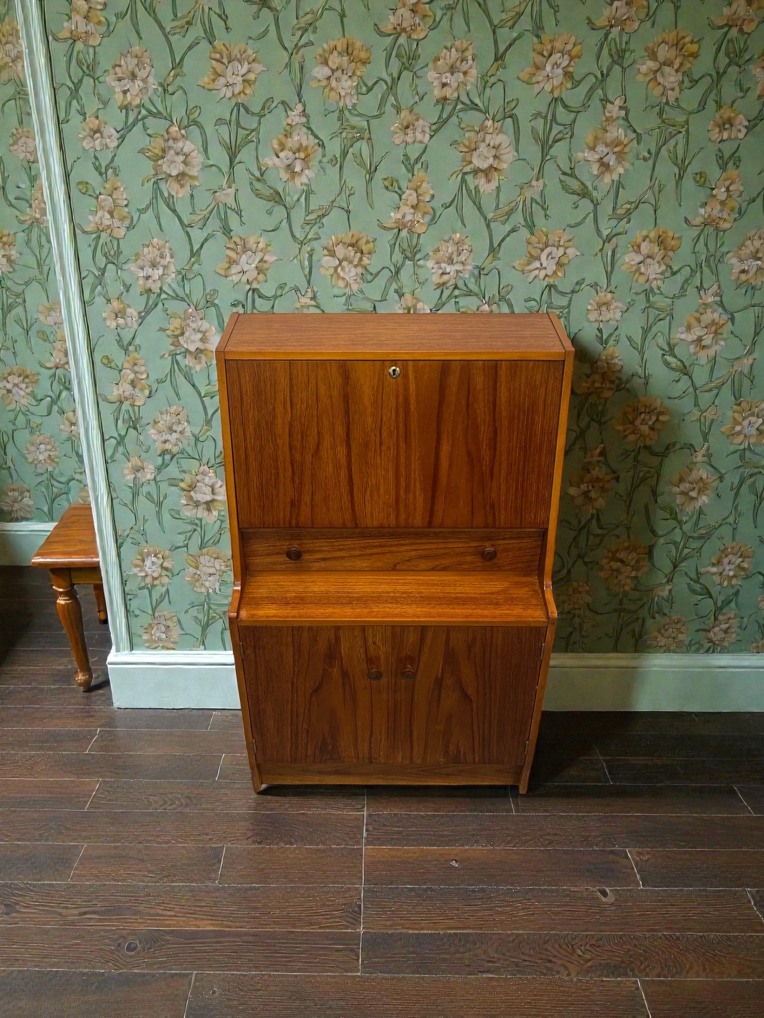 Mid-Century Teak Bureau by Remploy | 1960s Drop-Front Writing Desk