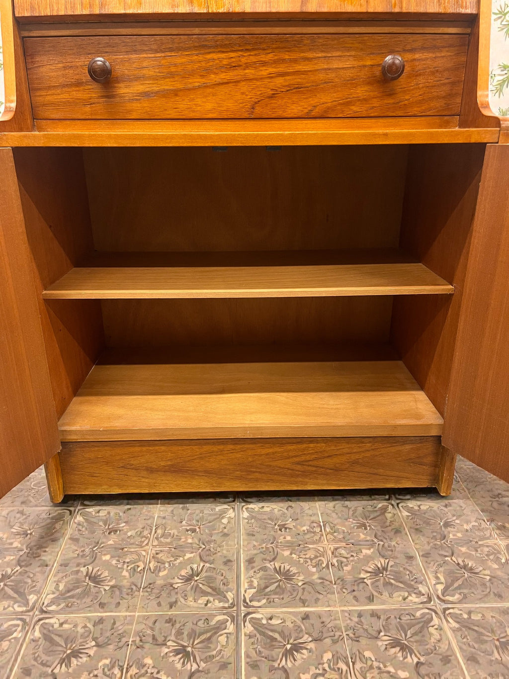 Mid-Century Teak Bureau by Remploy | 1960s Drop-Front Writing Desk