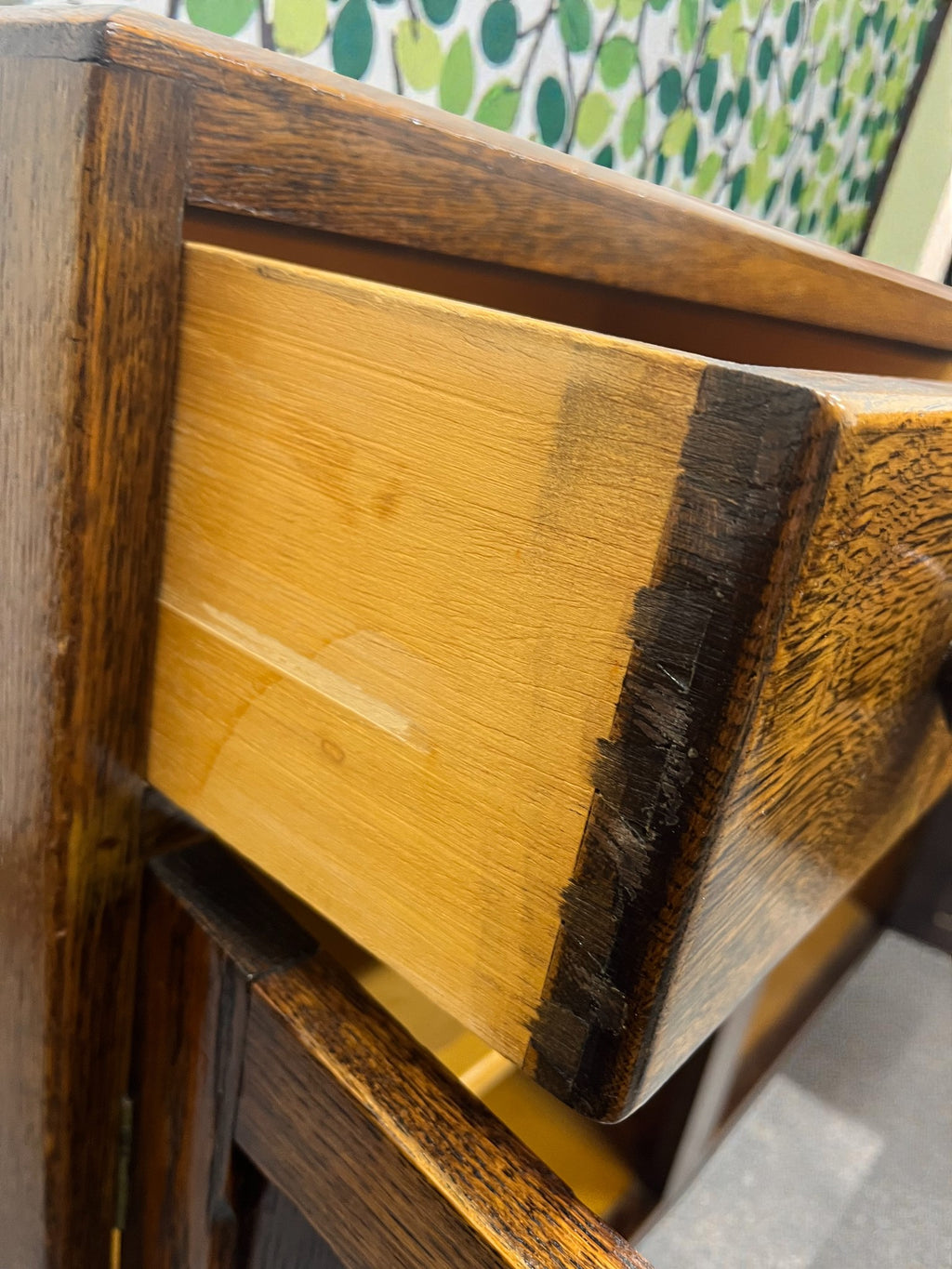 Oak Arts & Crafts Sideboard | Antique 2 Door Buffet Cabinet