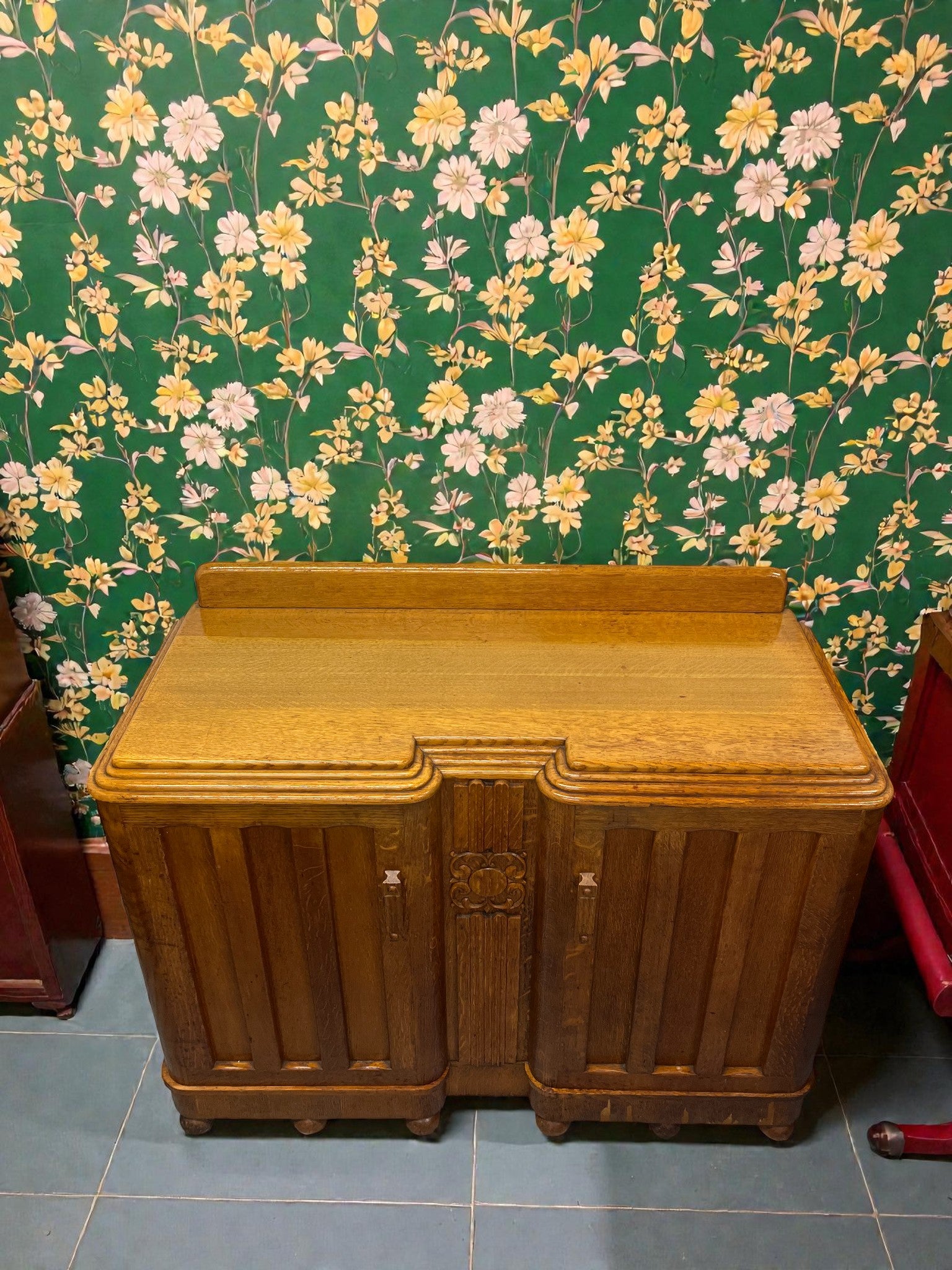 Art Deco Buffet Sideboard | Vintage 3 Drawer Deco Cabinet