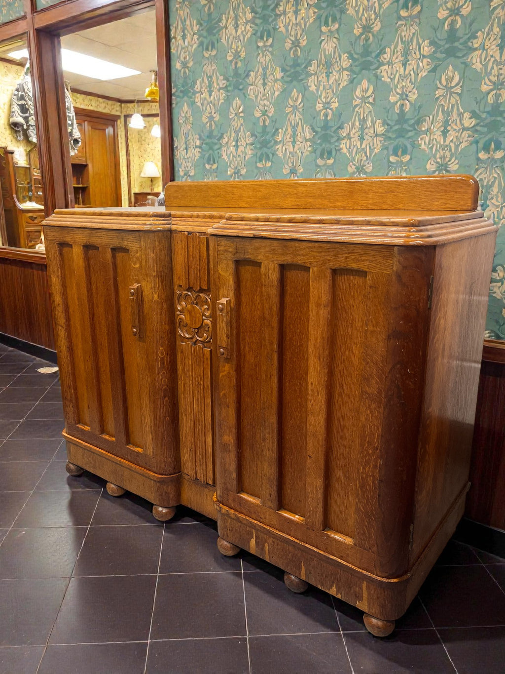 Art Deco Buffet Sideboard | Vintage 3 Drawer Deco Cabinet