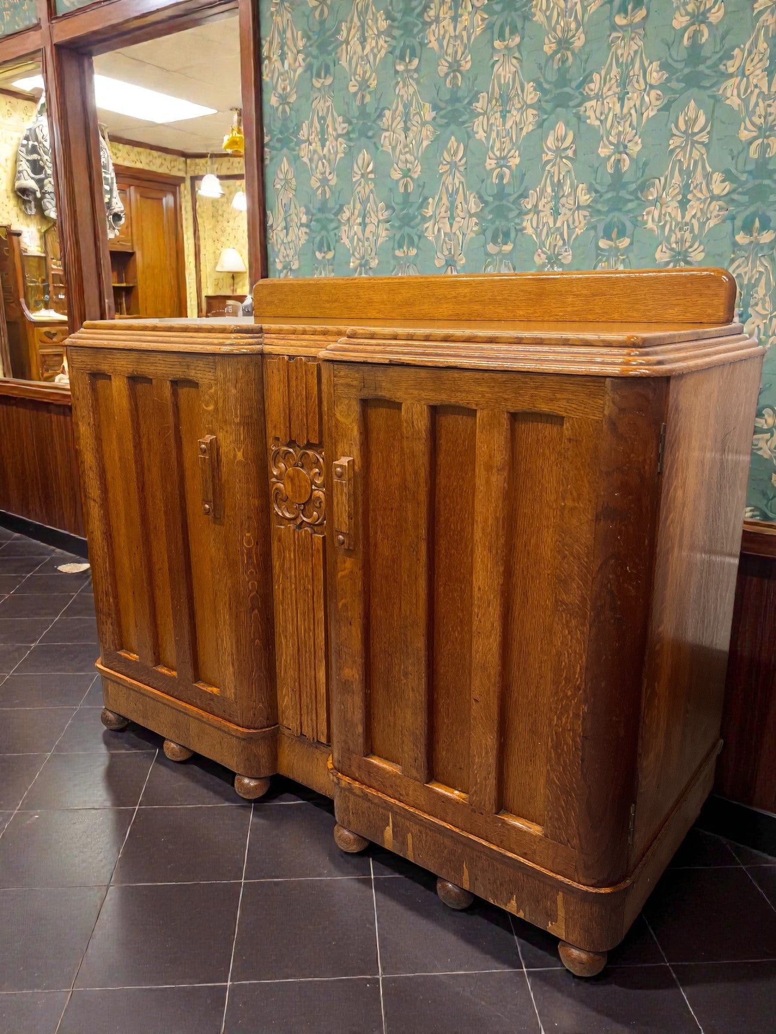 Art Deco Buffet Sideboard | Vintage 3 Drawer Deco Cabinet