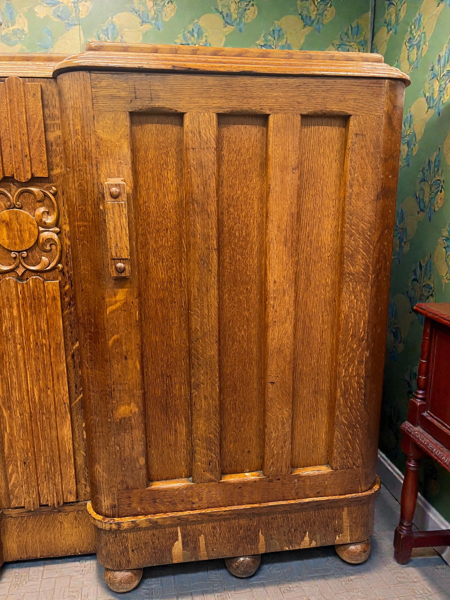 Art Deco Buffet Sideboard | Vintage 3 Drawer Deco Cabinet