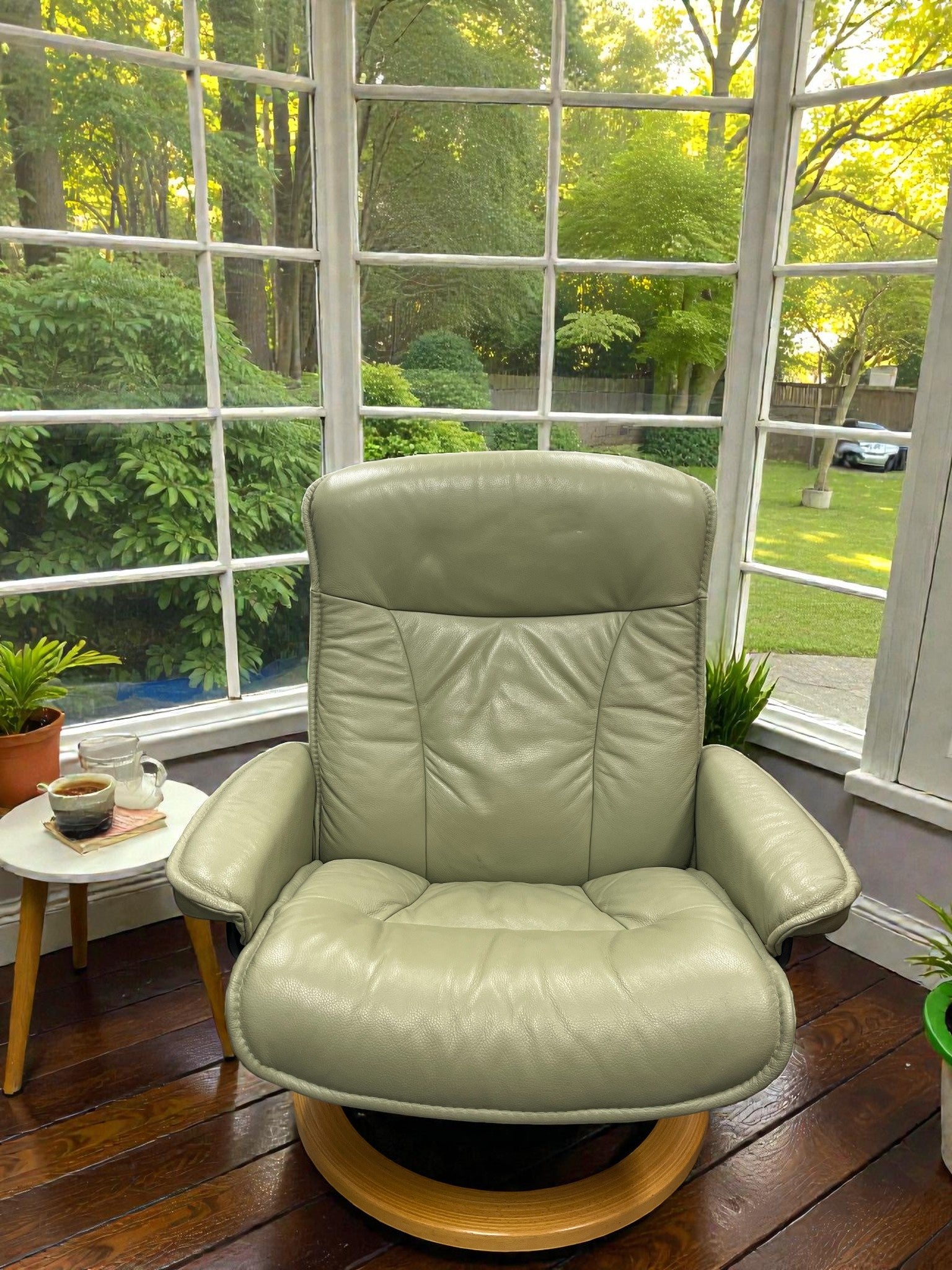 Ekornes Stressless Recliner Chair Lounger Green With Footstool Large Size