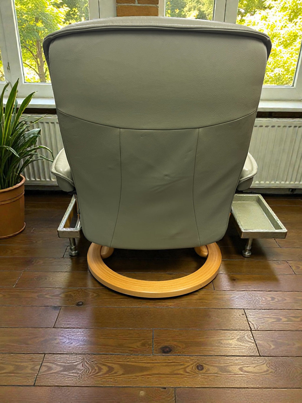 Ekornes Stressless Recliner Chair Lounger Green With Footstool Large Size