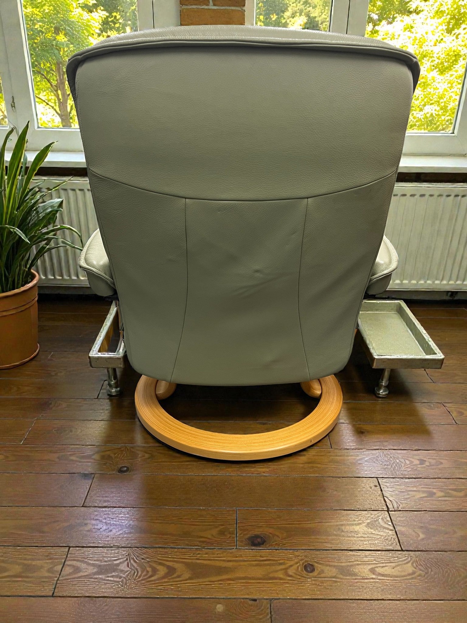 Ekornes Stressless Recliner Chair Lounger Green With Footstool Large Size