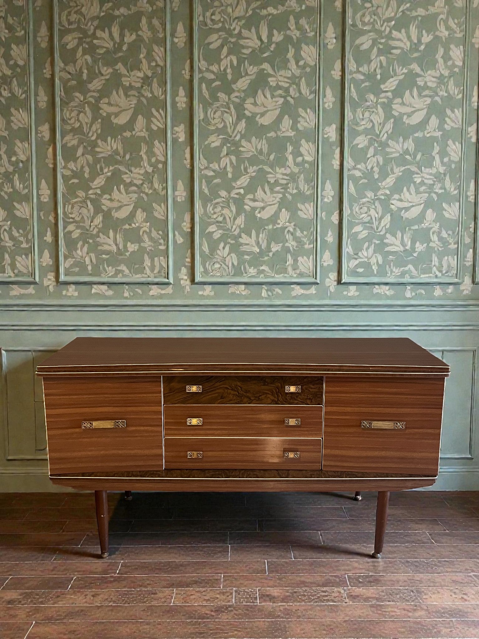 Mid-Century Vintage Sideboard | 1960s Teak 2 Door 3 Drawer Cabinet
