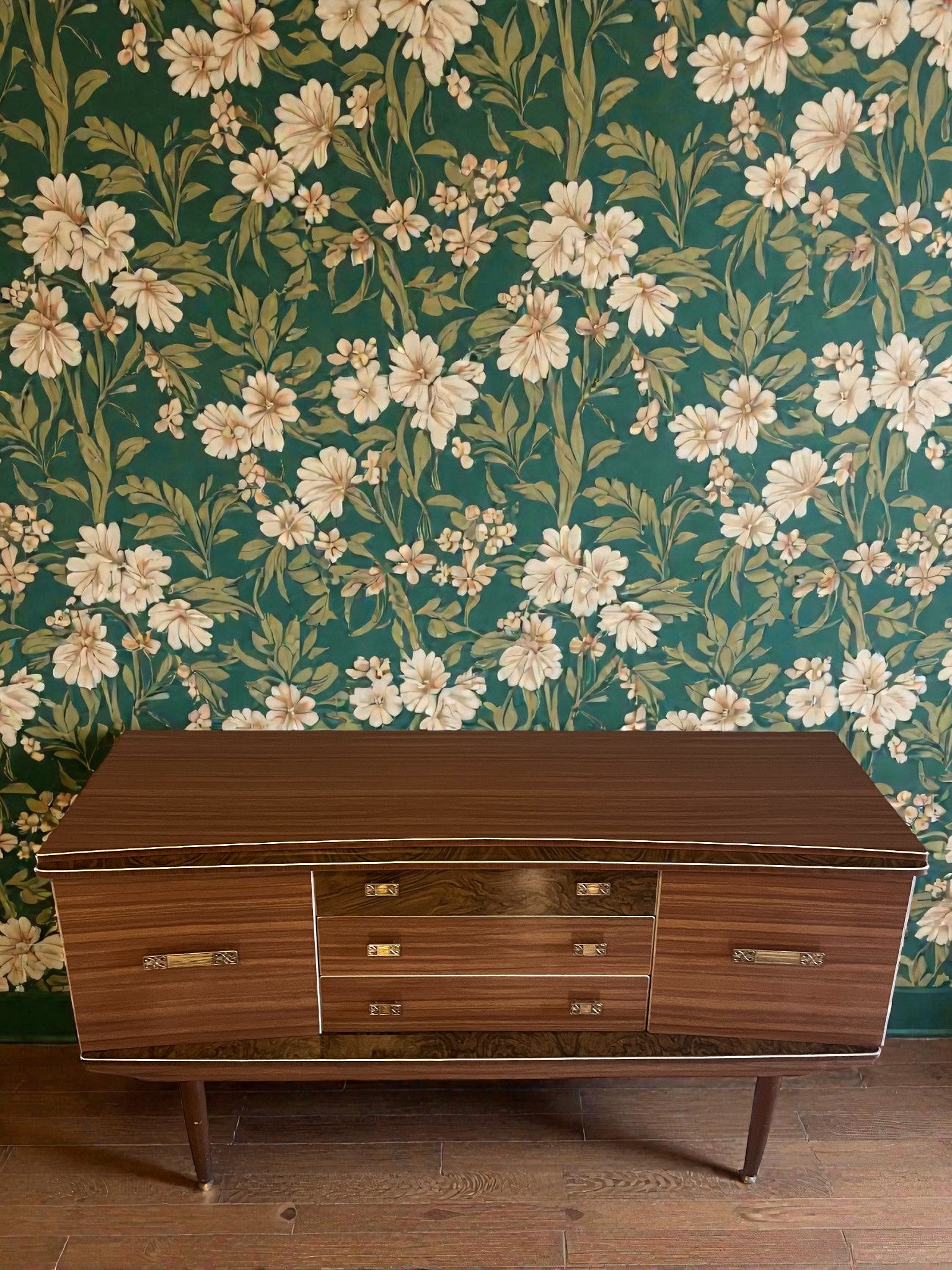 Mid-Century Vintage Sideboard | 1960s Teak 2 Door 3 Drawer Cabinet