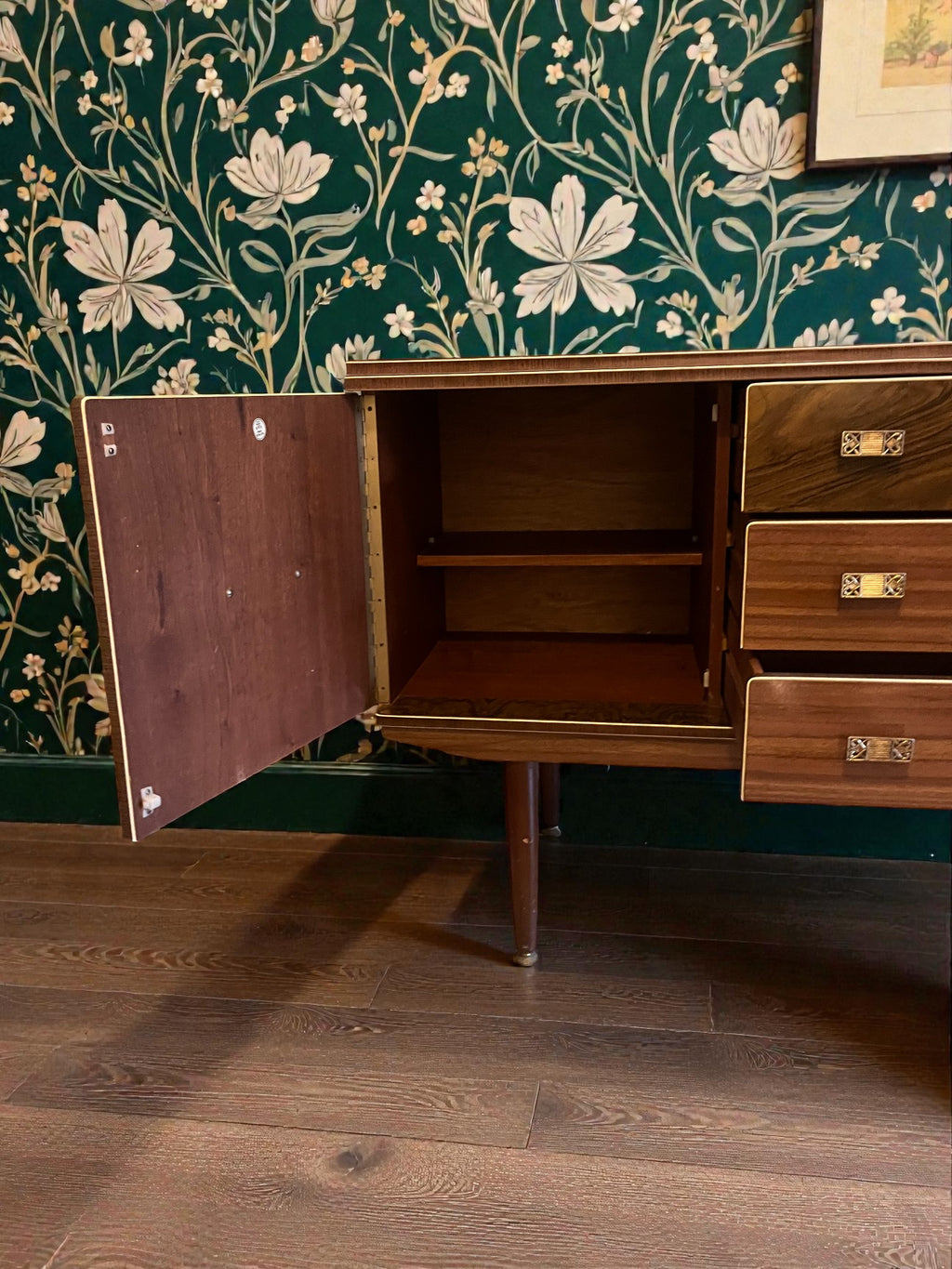 Mid-Century Vintage Sideboard | 1960s Teak 2 Door 3 Drawer Cabinet