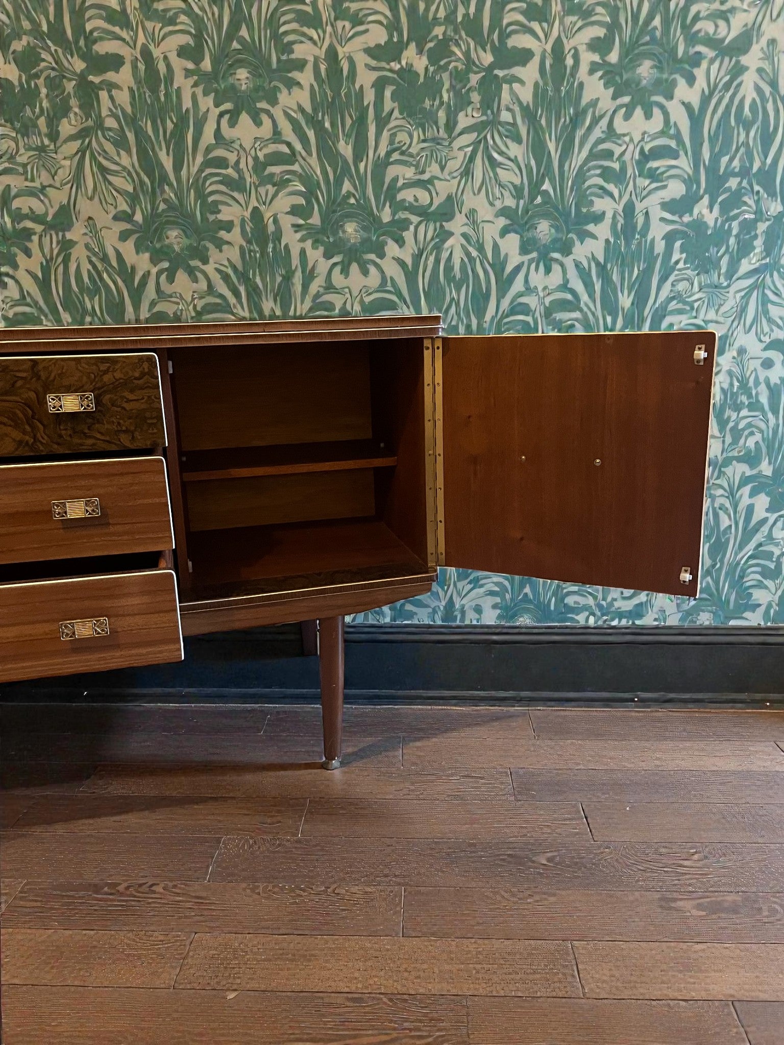 Mid-Century Vintage Sideboard | 1960s Teak 2 Door 3 Drawer Cabinet