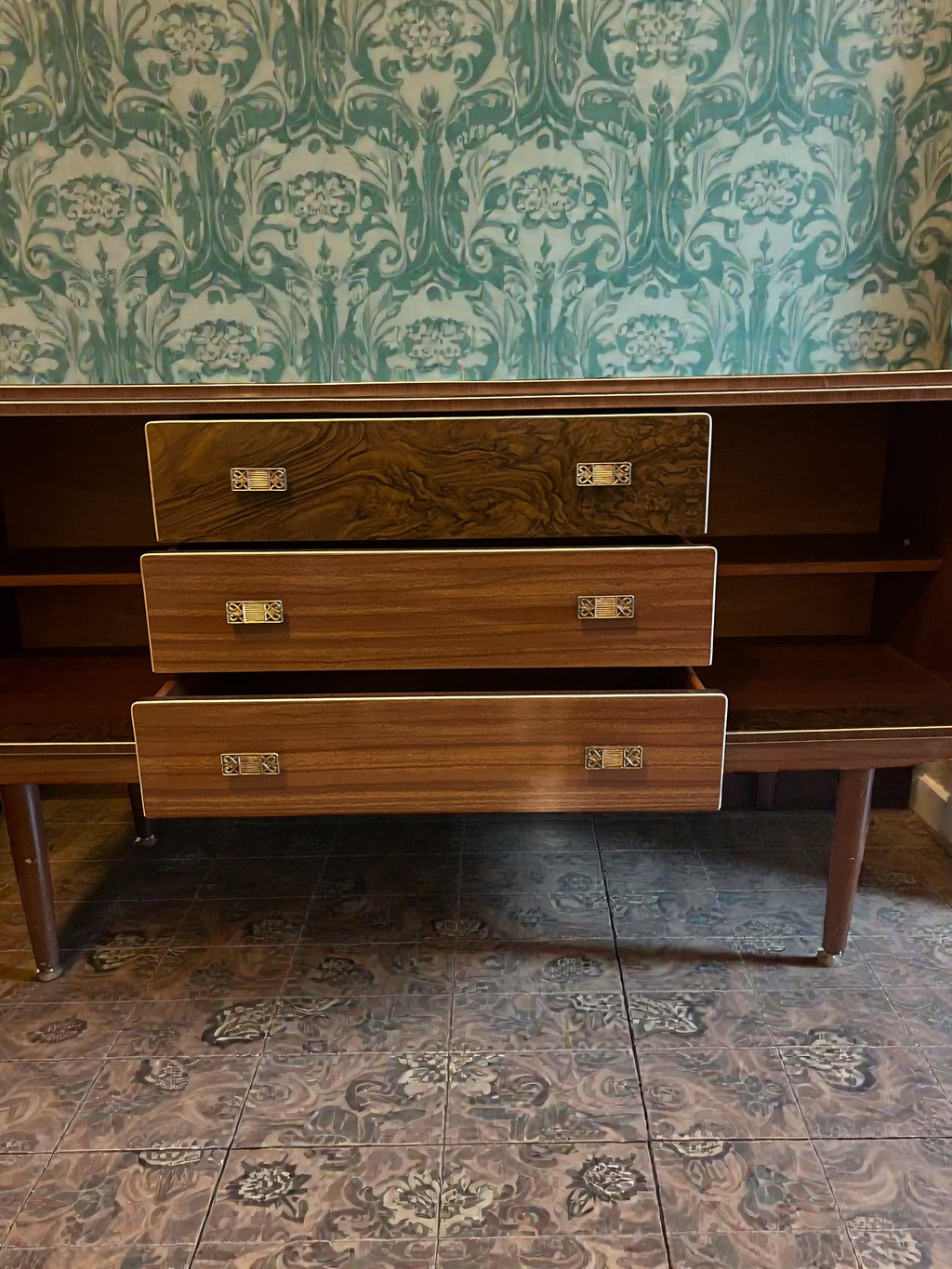 Mid-Century Vintage Sideboard | 1960s Teak 2 Door 3 Drawer Cabinet