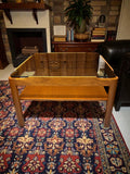 Myer Mid-Century Smoked Glass Coffee Table | Vintage Square 1960s Design