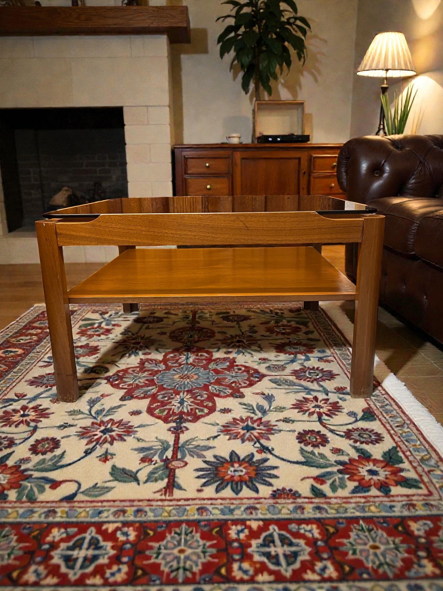 Myer Mid-Century Smoked Glass Coffee Table | Vintage Square 1960s Design