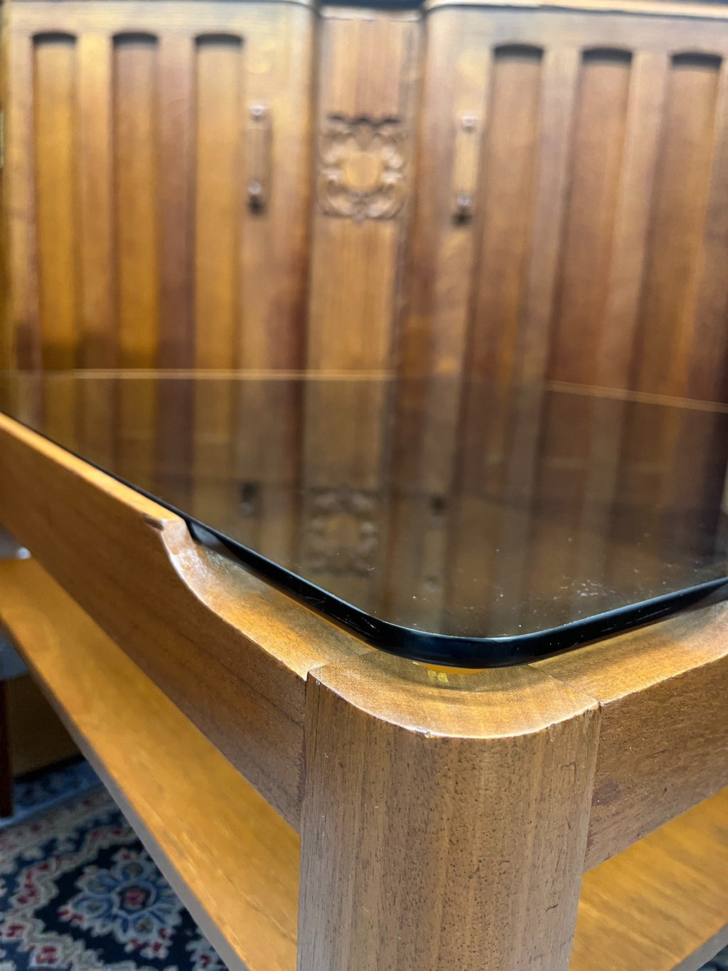 Myer Mid-Century Smoked Glass Coffee Table | Vintage Square 1960s Design