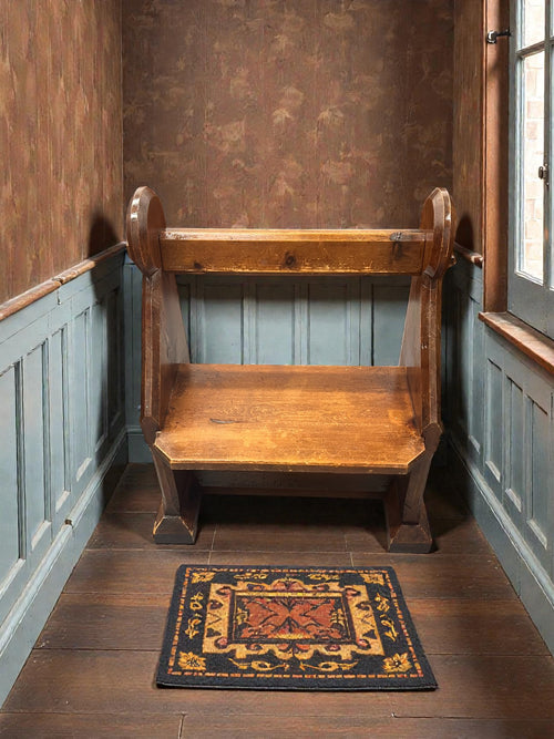 Antique Church Pew Bench | Rustic Hallway / Boot Room Seat