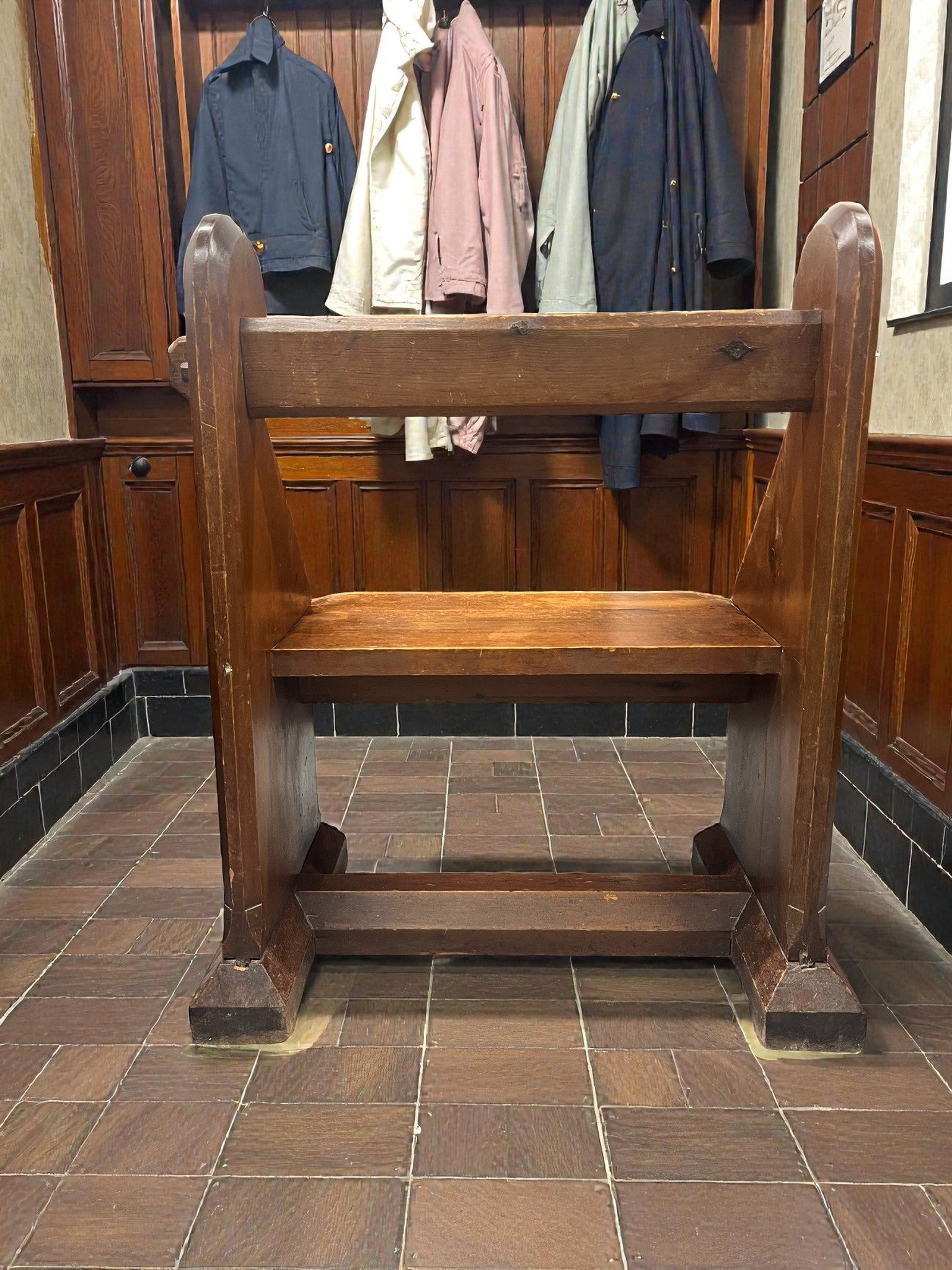 Antique Church Pew Bench | Rustic Hallway / Boot Room Seat