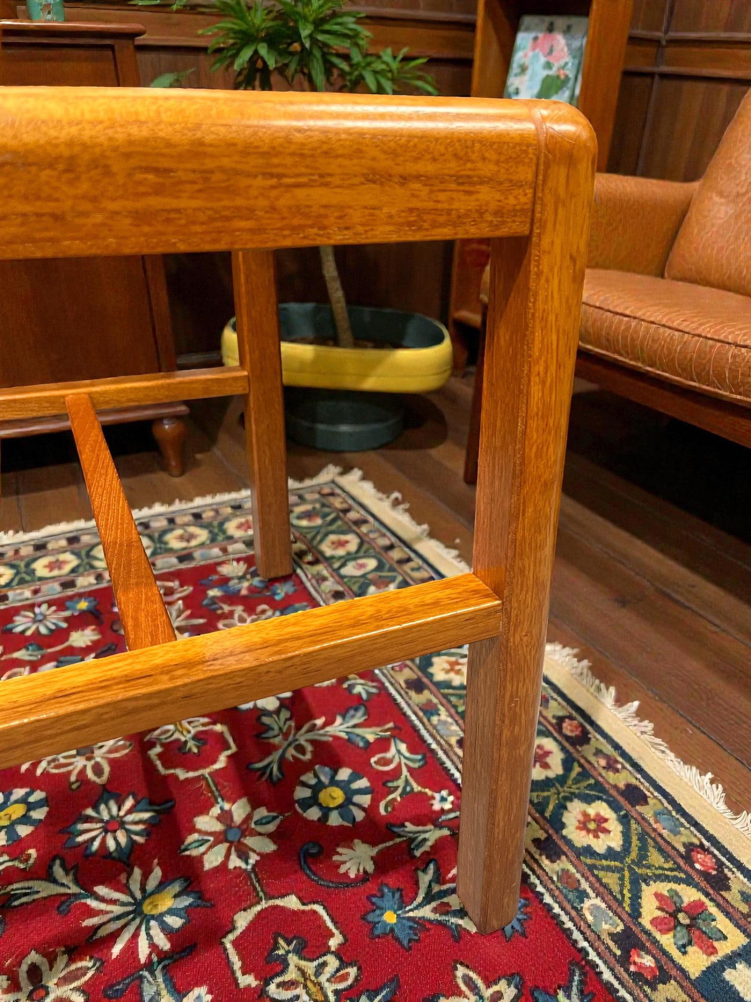 Mid-Century Teak & Glass Coffee Table | Two-Tier 1960s Table with Slatted Shelf