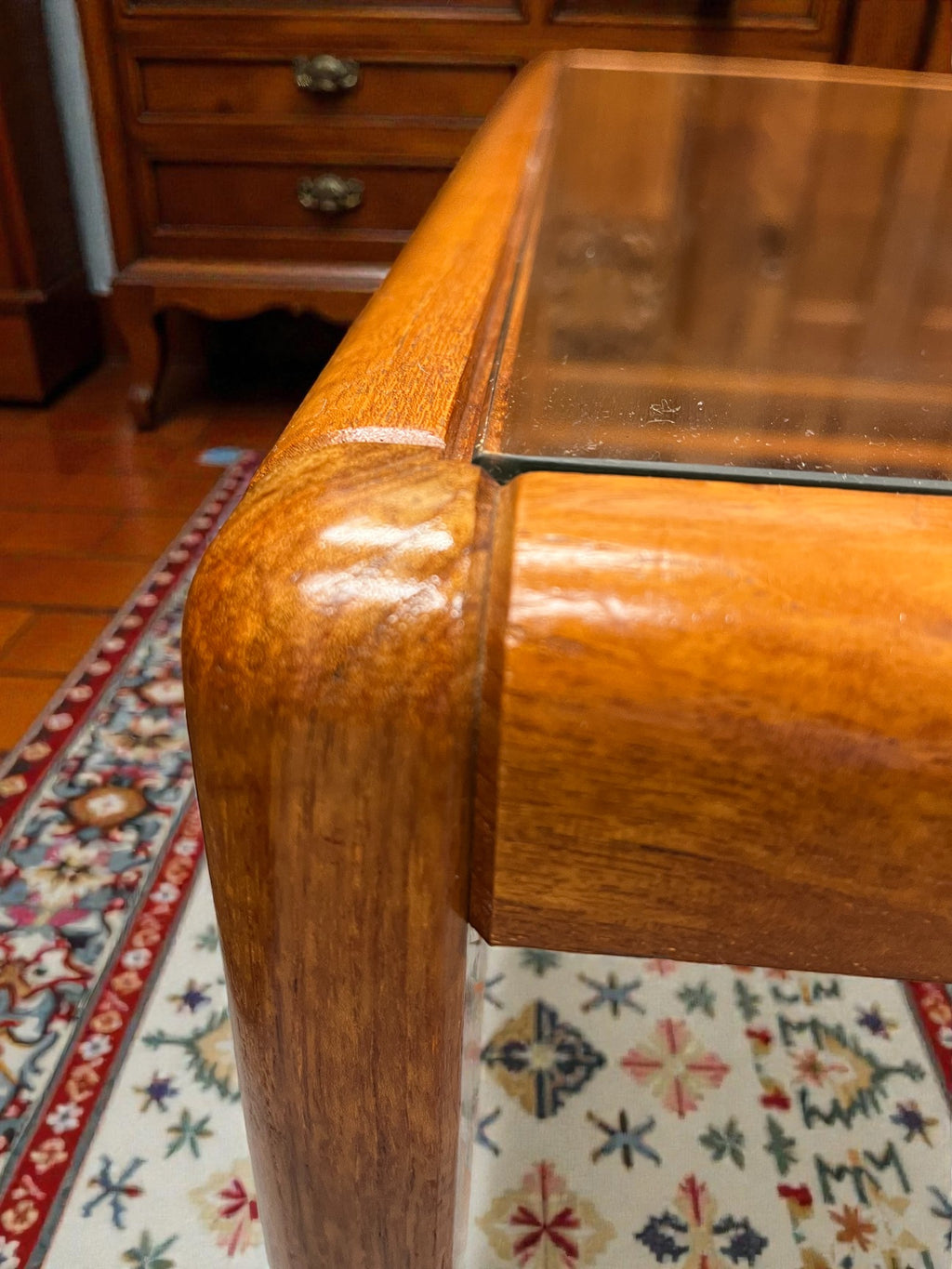 Mid-Century Teak & Glass Coffee Table | Two-Tier 1960s Table with Slatted Shelf